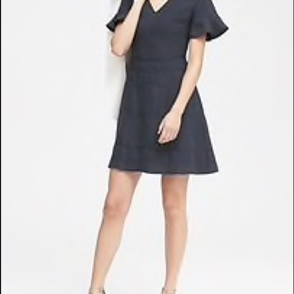 NWT Banana Republic Navy fit and flare dress